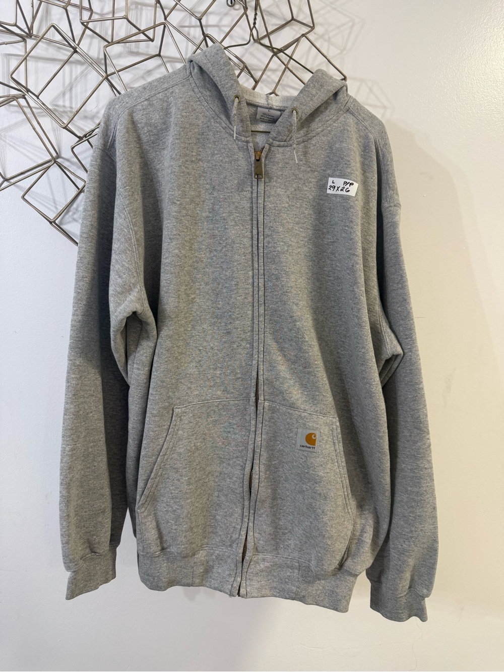 Carhartt Gray Full-Zip Hooded Sweatshirt